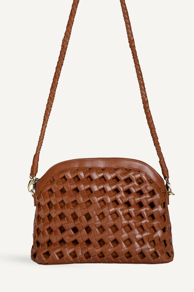 Serena Cream Woven Clutch & Crossbody Bag, B & Floss