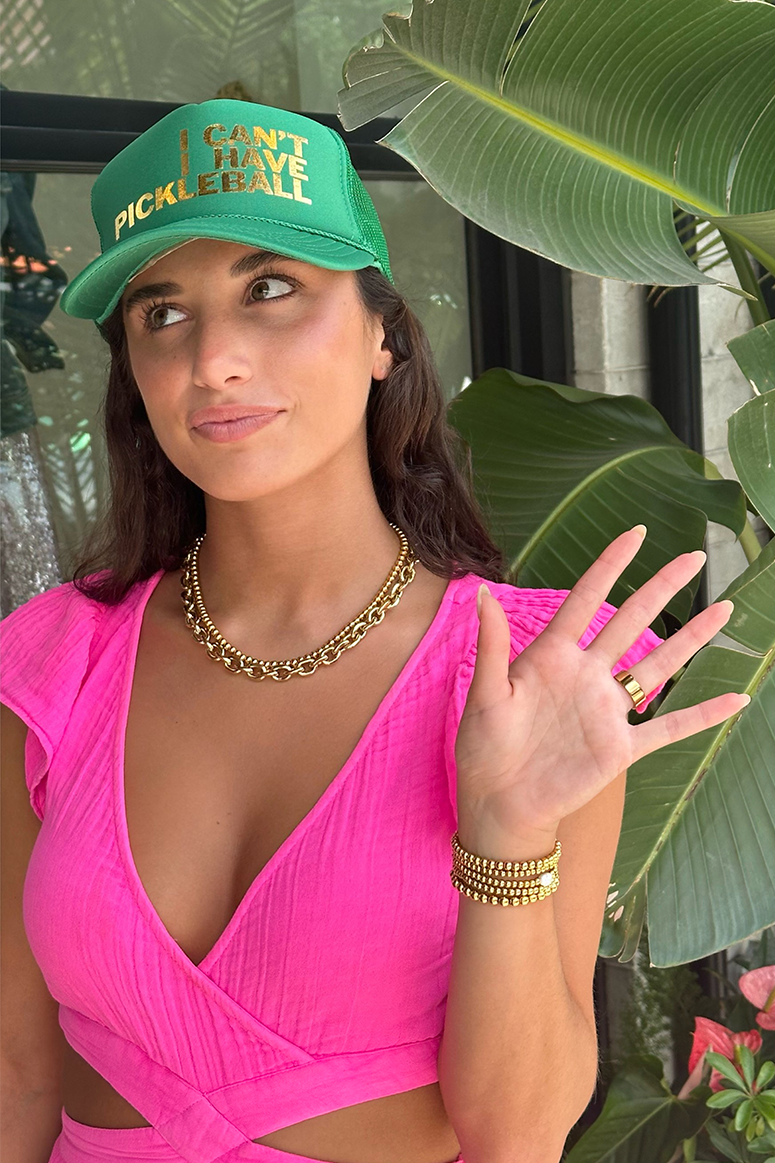 Rally Club - "I Can't I have Pickleball" Trucker Hat - Green