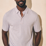 Faherty - Short Sleeve Movement Polo - Horizon Line Stripe