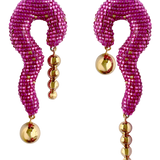 Susana Vega - Sunset Earrings - Hot Pink