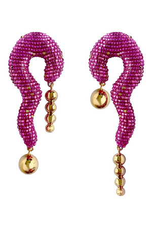 Susana Vega - Sunset Earrings - Hot Pink