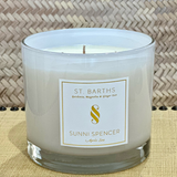 Sunni Spencer - 3-Wick St. Barths Candle - White