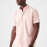 Faherty - Short Sleeve Stretch Playa Shirt - Rose Fishscale