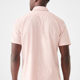 Faherty - Short Sleeve Stretch Playa Shirt - Rose Fishscale