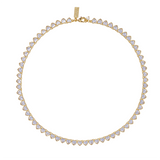 Talis Chains - Heart Tennis Necklace - Gold