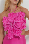 PatBO - Ruffle Lace Beach Skirt - Cerise