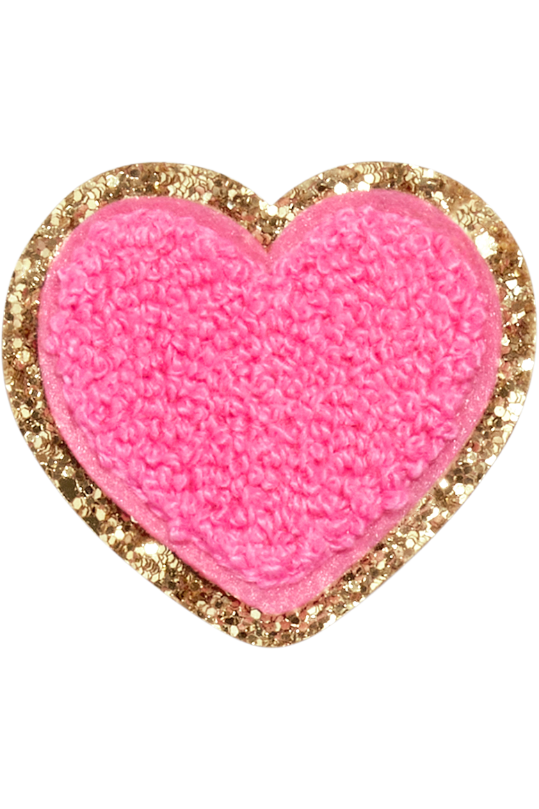 Stoney Clover Lane - Glitter Heart Patches - Bubblegum