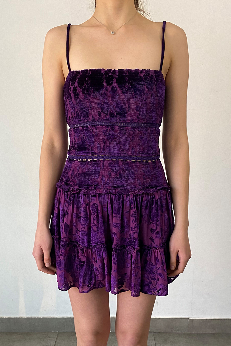 Hemant & Nandita - Reha Short Dress - Purple