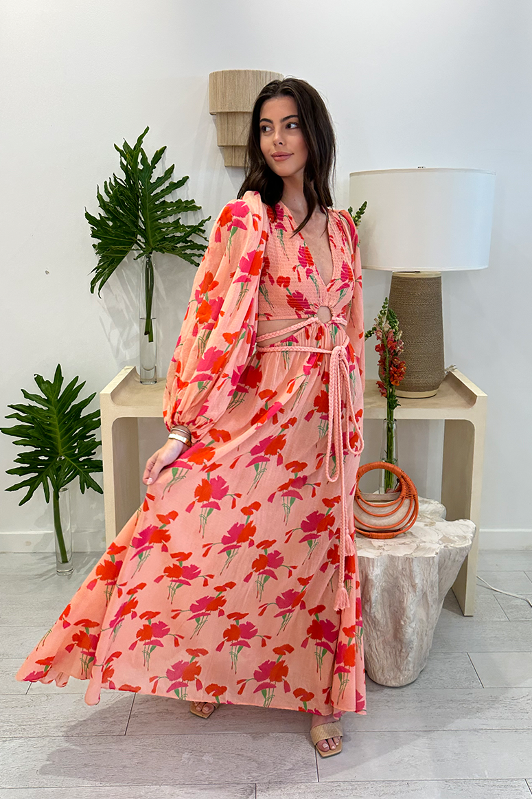Miguelina - Leonie Printed Gauze Dress - Pink Lemonade – Sunni Spencer,  Après Sea
