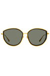 LINDA FARROW - Samara Cat Eye Sunglasses - Yellow Gold