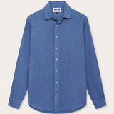 Love Brand & Co - Men's Abaco Linen Shirt - Deep Blue