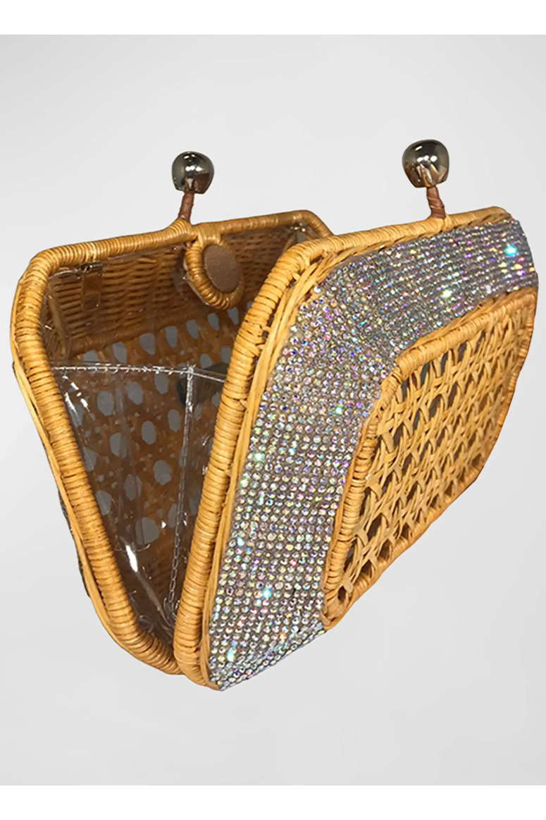 Serpui - Leticia Embellished Clutch Bag - Light Honey