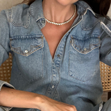Talis Chains - Heart Tennis Necklace - Gold