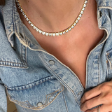 Talis Chains - Heart Tennis Necklace - Gold