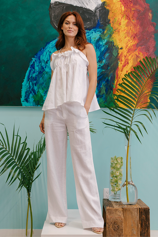 Marissa Webb - So Relaxed French Terry Wide Leg Sweatpant - White