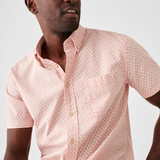 Faherty - Short Sleeve Stretch Playa Shirt - Rose Fishscale