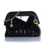 Kooreloo - The Mini Mediterraneo Clutch - Black Velvet