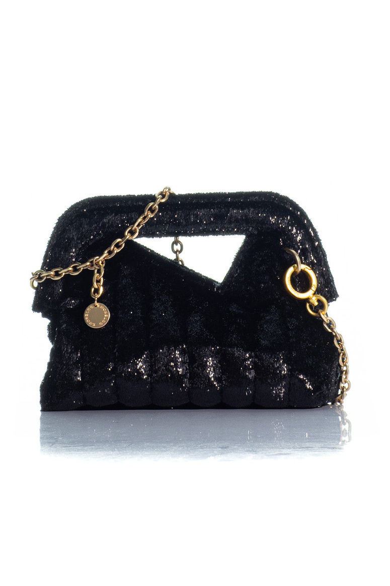 Black velvet discount clutch
