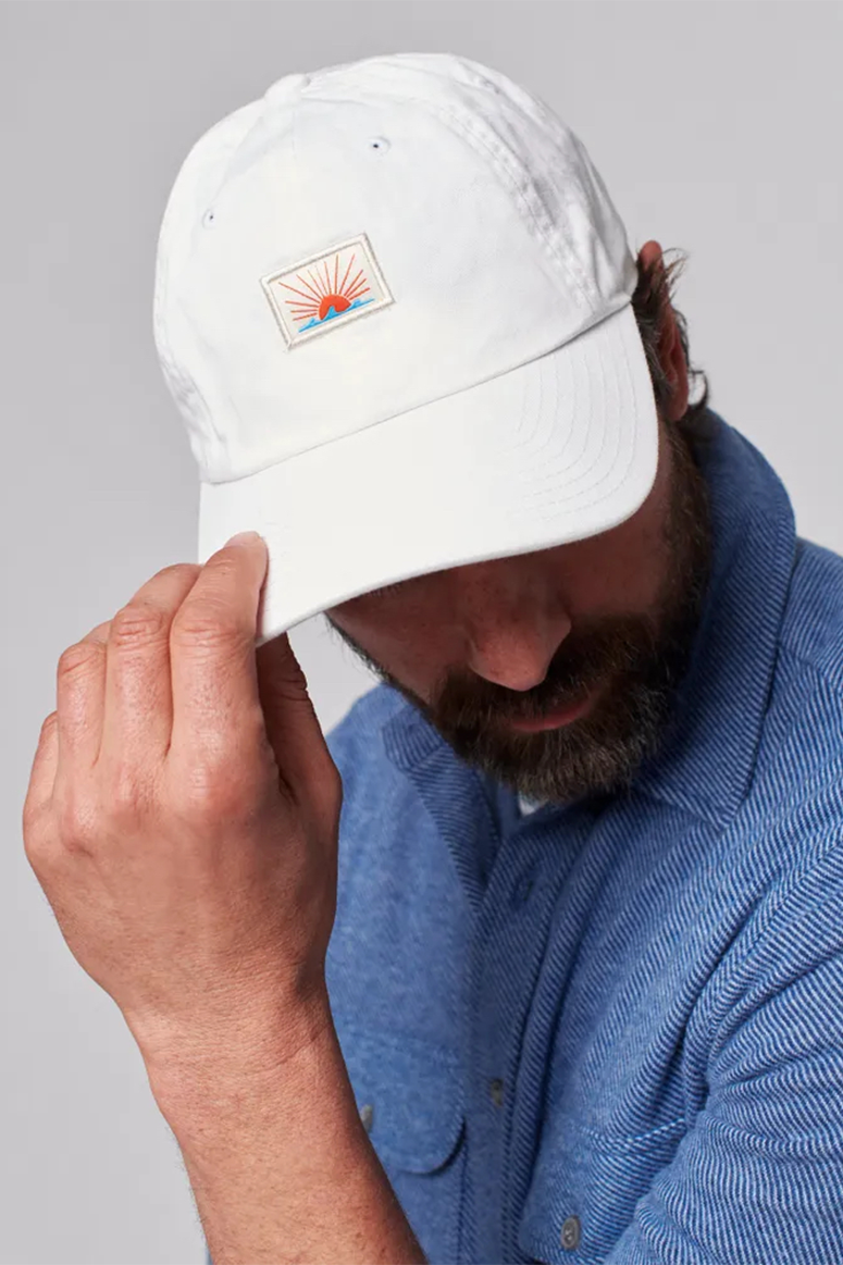 Faherty - Sun and Wave Dad Hat - White