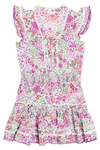 Poupette St. Barth - Kids Aurora Mini Dress - Pink Ocean Flowers