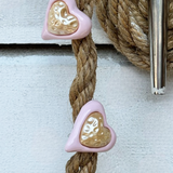 Julieta - Resin Heart Studs - Pale Pink