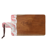 Blue Pheasant - Large Austin Serving Board - Pink Resin/Natural Teak