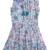 Poupette St. Barth - Kids Triny Mini Dress - Aqua Petunia