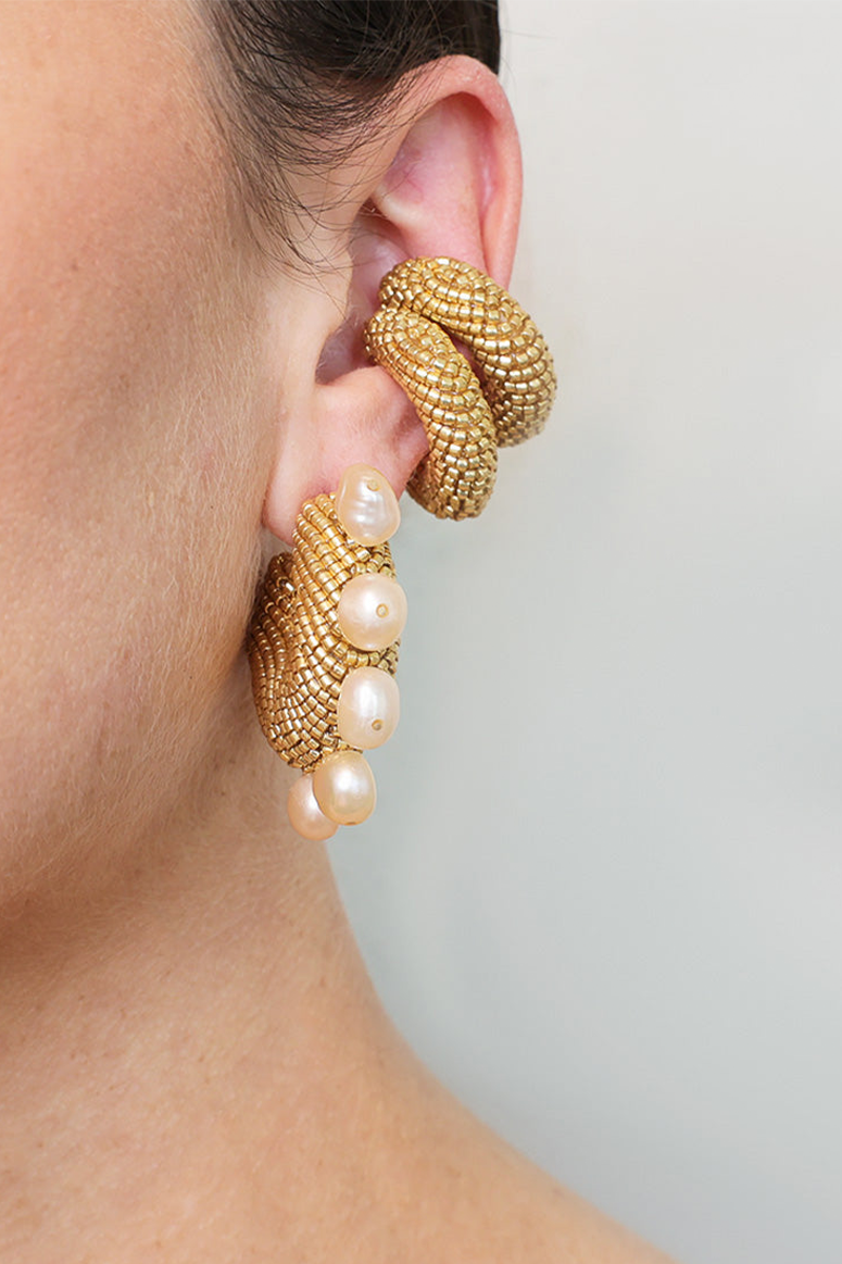 Susana Vega - Solito Pearls Earring - Gold