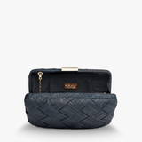 KAYU - Cosette Woven Straw Clutch Bag - Black