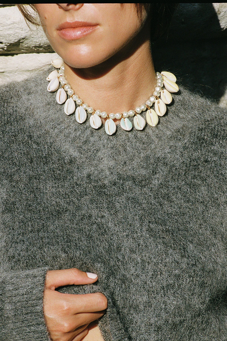 The Shell Dealer - Shell Poppers Necklace - Pastel