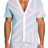 SER.O.YA - Men's Lei Shirt - Blue/Pink