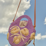 Aranáz - Anthurium Mini Handbag - Lilac/Natural