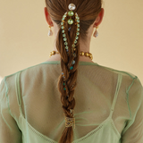 Lelet NY - Ombre Crystal Spine Clip - Seafoam