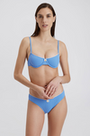 Solid & Striped - The Daphne Ribbed Bikini Bottom - Marina Blue