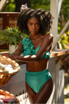 PatBO - Flower Applique Bikini Top - Curaçao