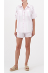 Cinq á Sept - Sammy Stripe Shirt - White/Bubblegum