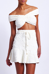 LoveShackFancy - Shanti Mini Skirt - True White