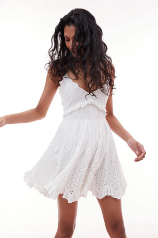 PatBO - Jacquard Mini Skirt - White