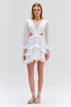 PatBO - Deep-V Cutout Mini Dress - White