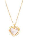 Talis Chains - Mini Heart Pendant Necklace - Mother of Pearl