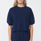 Stateside - Softest Fleece Puff Sleeve Pullover - New Navy