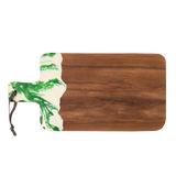 Blue Pheasant - Large Austin Serving Board - Dark Green Resin/Natural Teak