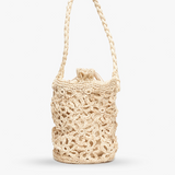 KAYU - Edie Knitted Straw Bucket Bag - Natural