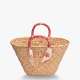 KAYU - Mei Straw Scarf Tote Bag - Red