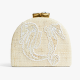 Pamela Munson - Seahorses Clutch - White