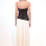 SIMKHAI - Arie Strapless Bustier Midi Dress - Black Multi