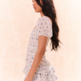 LoveShackFancy - Fellows Floral Dress - Ashen Blue