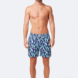 Tom & Teddy - Men's Boats Swim Trunks - Mulberry & Sky Blue