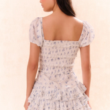 LoveShackFancy - Fellows Floral Dress - Ashen Blue