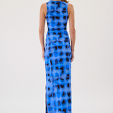 SUBOO - Shibori Twist Front Maxi Dress - Blue